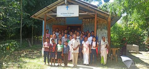with church member