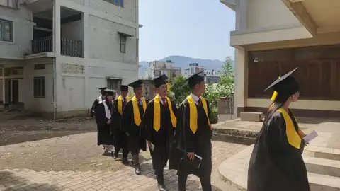 Students procession picture